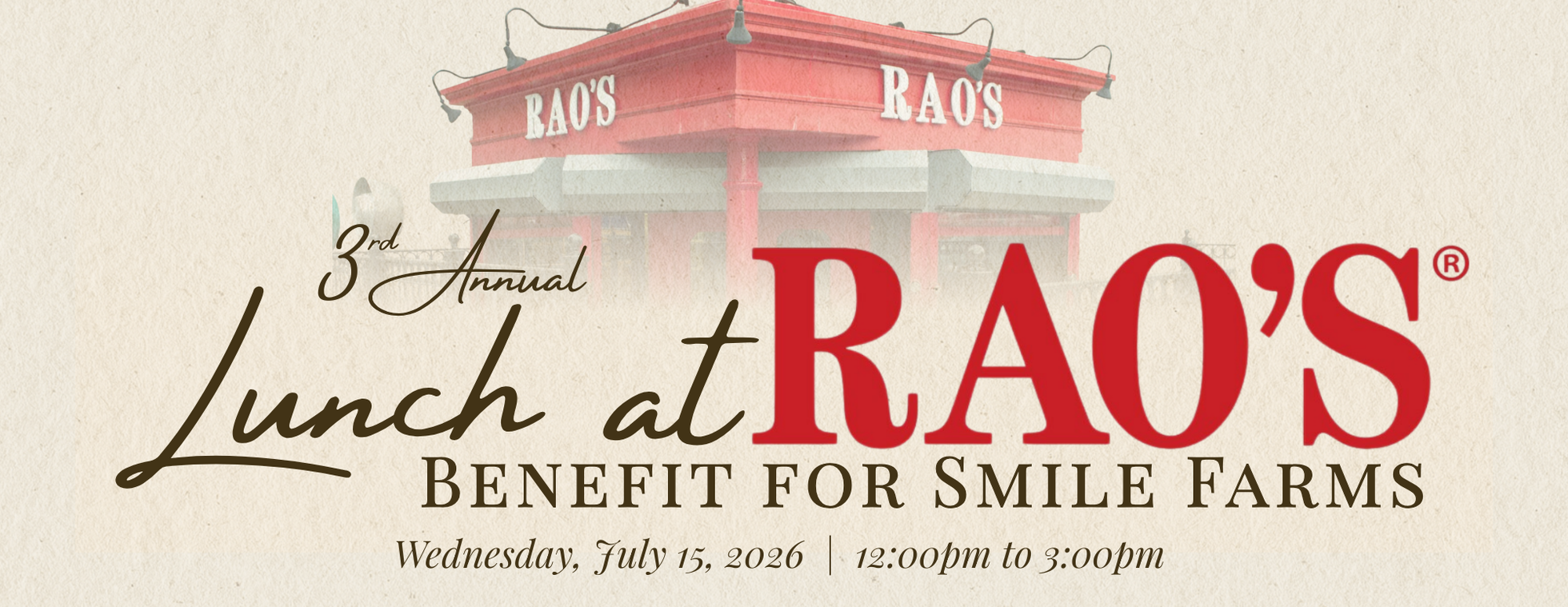 3rd Annual Lunch at Rao's